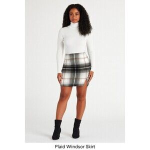 Windsor Plaid Fall Winter Check Pattern Preppy Style Mini Skirt Casual Size M